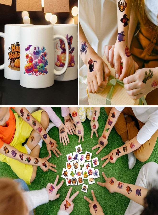 CHARLENT Glitter 3D Halloween Temporary Tattoos for Kids - Image 5