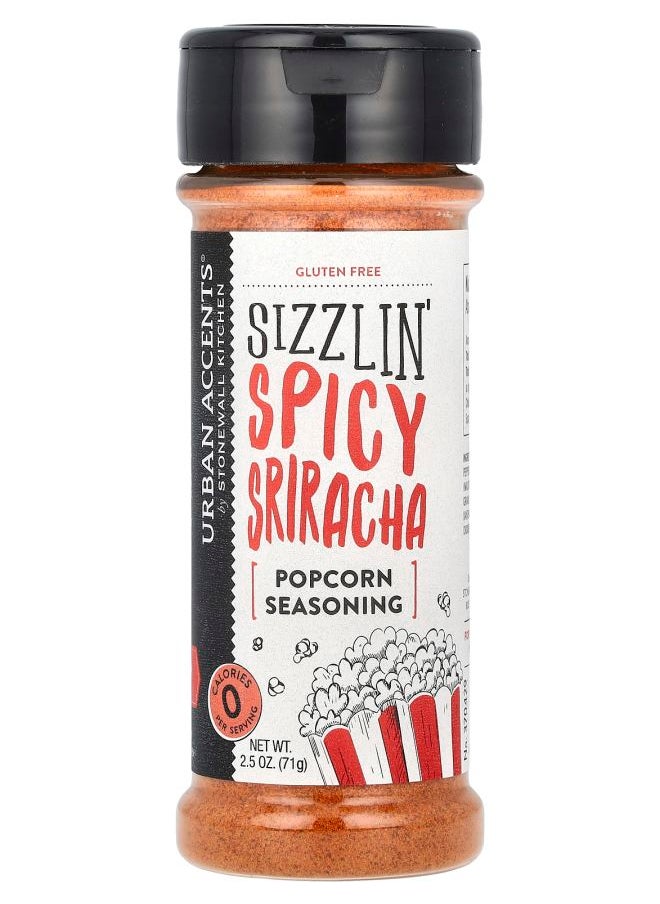 URBAN ACCENTS - Popcorn Seasoning Sizzlin' Spicy Sriracha 2.5 oz (71 g) - Image 1