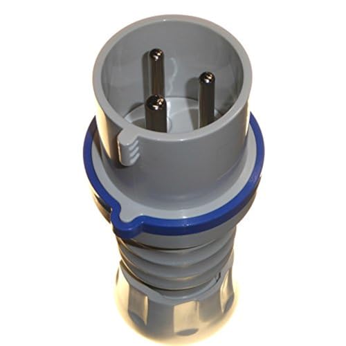 Gewiss GW60015H Low Voltage Screw Wiring Straight Plug, High Performance, IP44/IP54, 6 Reference, 2P+E Pole, 200V-250V, 32 A, 50 Hz/60 Hz, Blue - Image 2