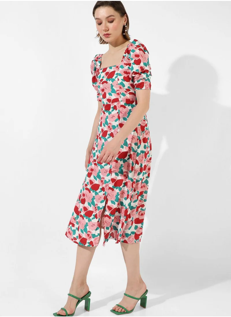 Campus Sutra Women's Printed Casual Dress