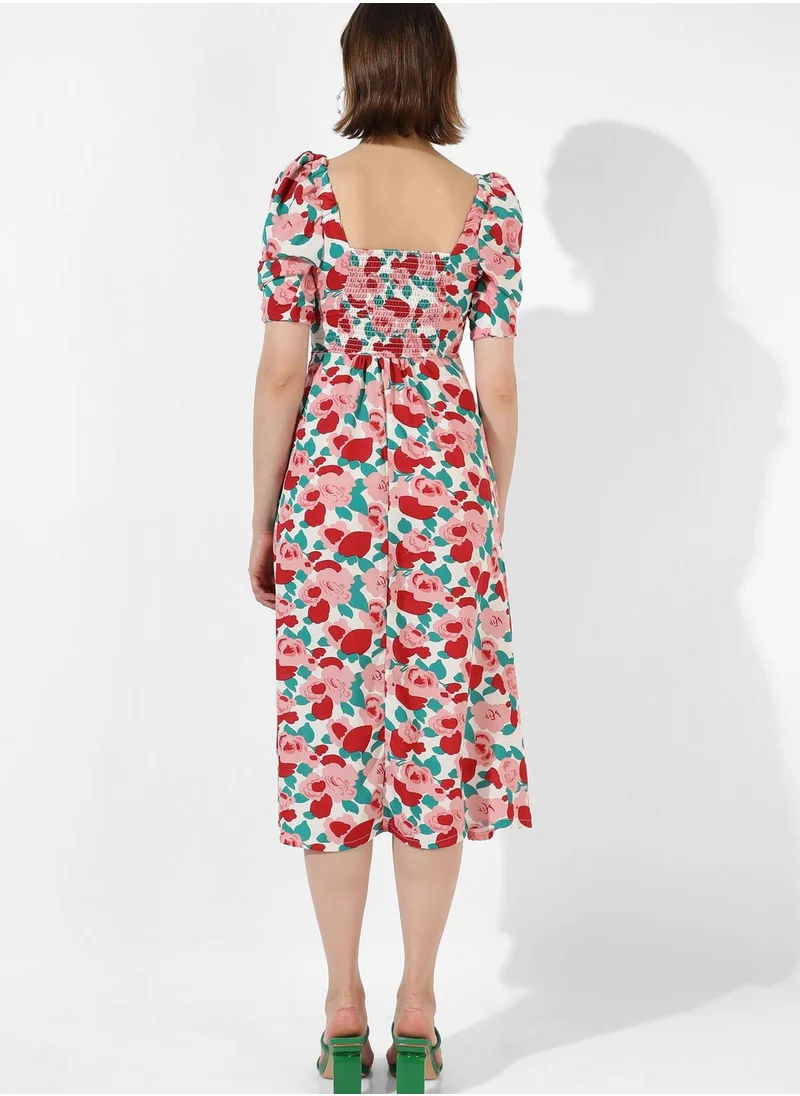 Campus Sutra Women's Printed Casual Dress