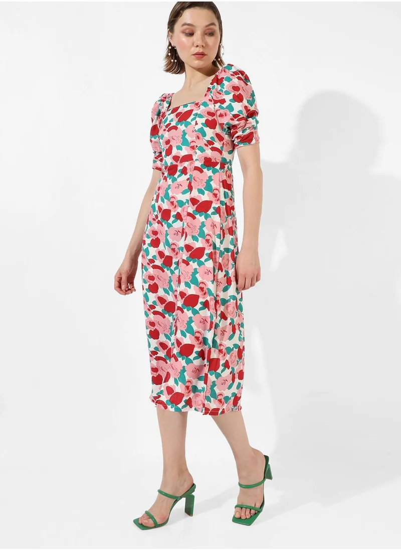 Campus Sutra Women's Printed Casual Dress