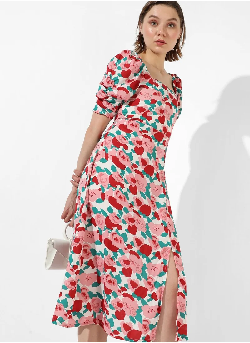 Campus Sutra Women's Printed Casual Dress