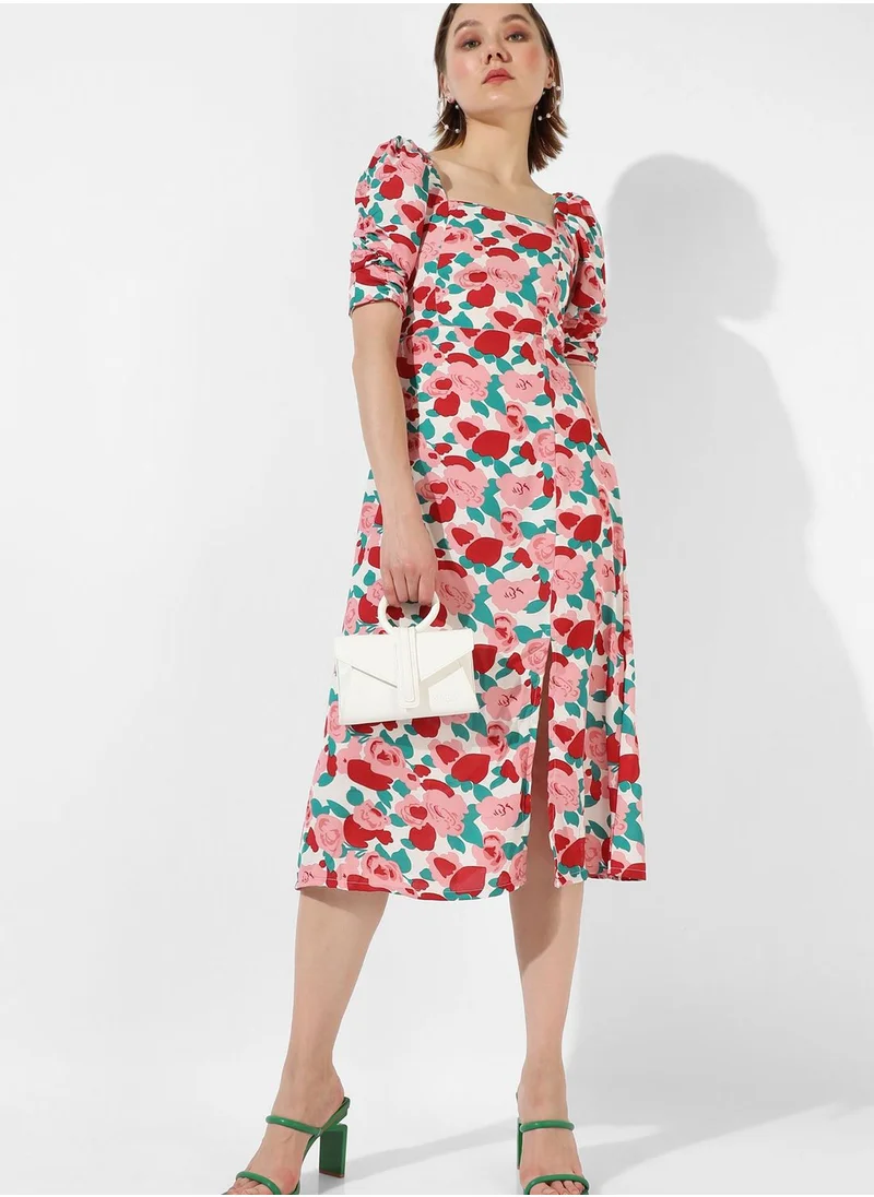 Campus Sutra Women's Printed Casual Dress