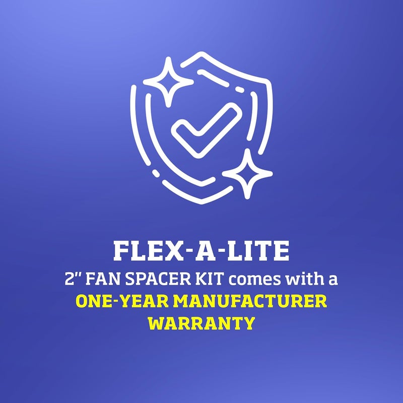 Flex-a-lite 14556 Mill Finish 2" Fan Spacer Kit - Image 4