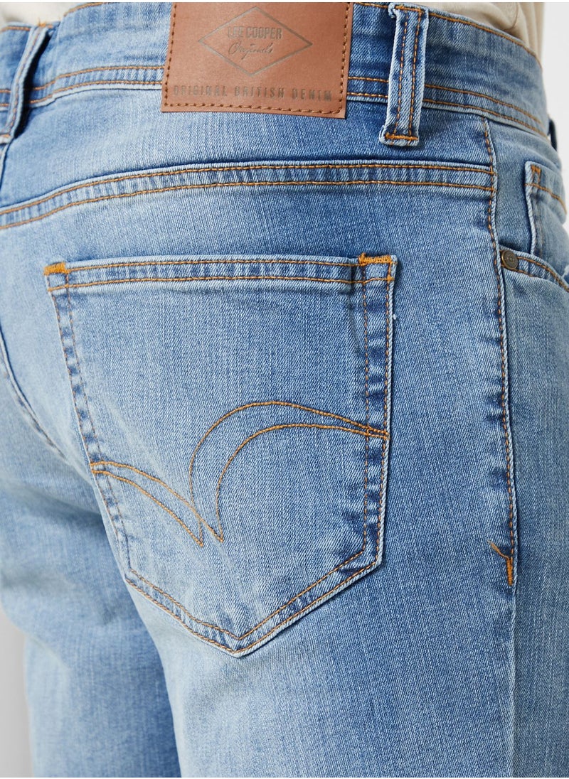 Lee Cooper Mid Wash Slim Fit Jeans  - Image 5