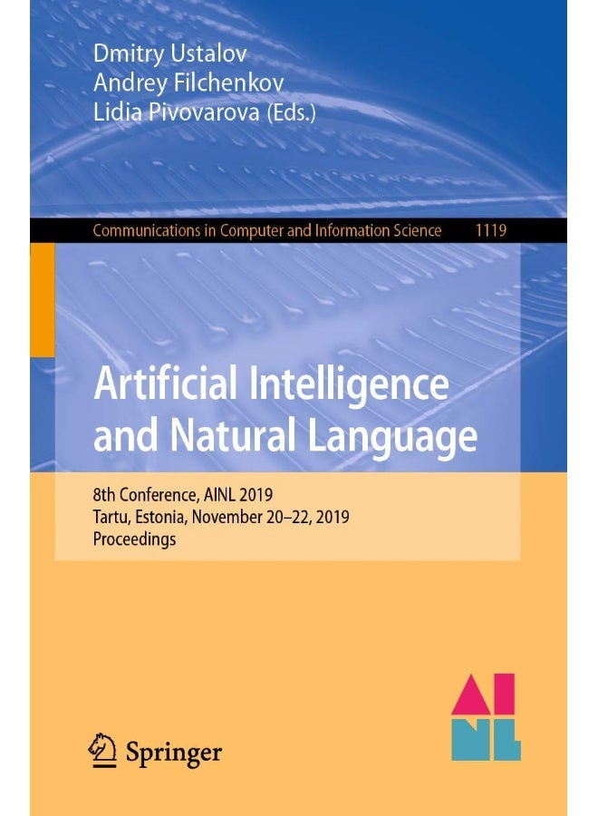 Artificial Intelligence and Natural Language: 8th Conference, AINL 2019, Tartu, Estonia, November 20-22, 2019, Proceedings