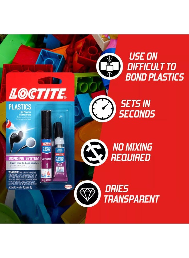 Loctite نظام لاصق بلاستيك لوكتايت 681925-6 مع منشط، أنابيب 2 جرام، علبة من 6 - Image 4