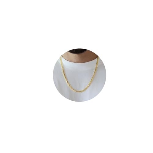 OLARCU 5mm 18K Real Gold Plated Cuban Link Chain for Men, Mens Stainless Steel Gold Chain Necklace Jewelry for Men (18 Inches) - Image 1