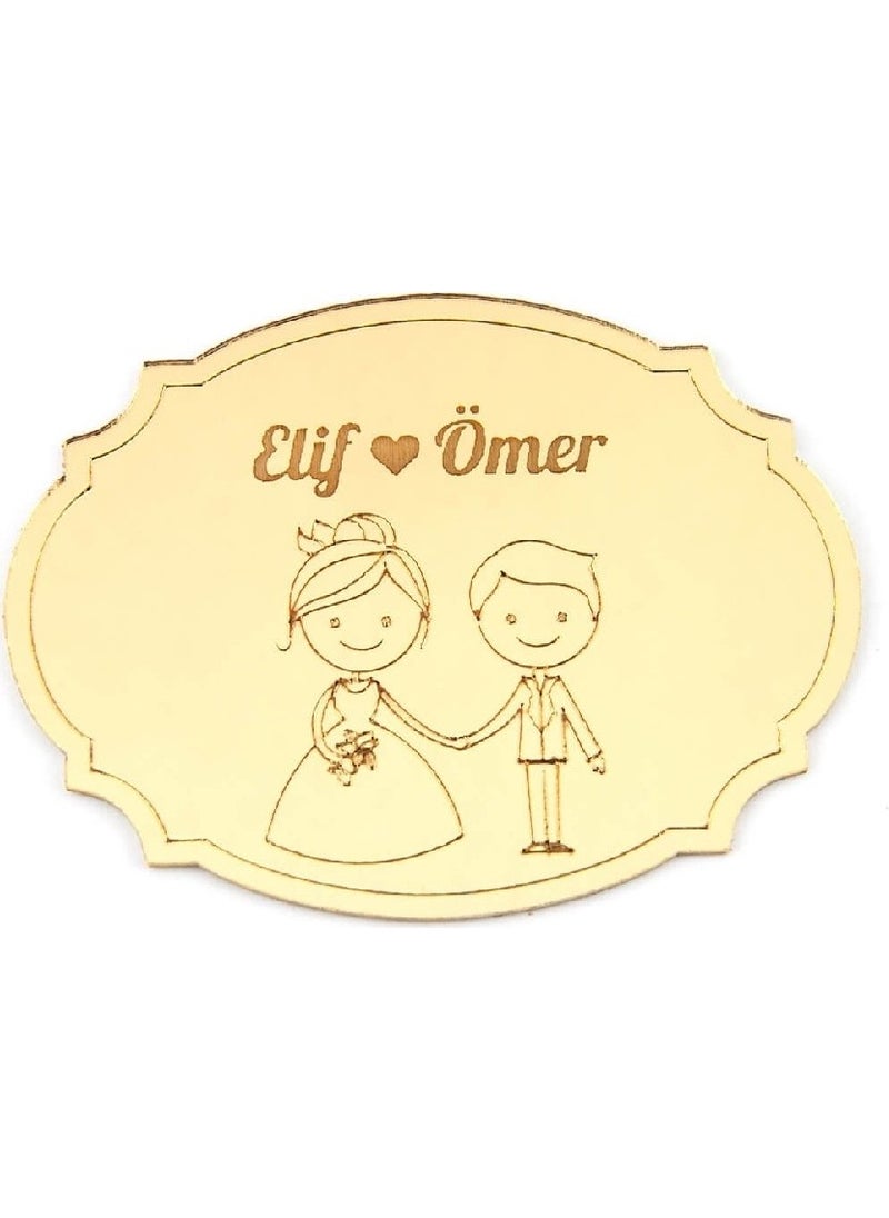İhvan Online 10 Pieces Gift Mirrored Plexiglass Magnetic Wardrobe Ornament Promise Engagement Concept 