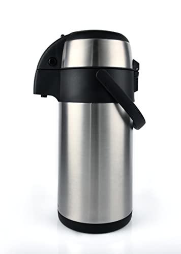 Heritage66 Heritage 66 Stainless Steel Thermal Coffee Carafe Airpot Dispenser Triple Wall Thermal Vacuum insulated 12 hours heat Retention 24 hours cold Retention (3 liters) - Image 1
