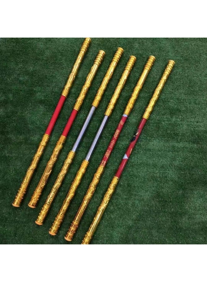 Manufacturer Automatic Retractable Gold Hoop Stainless Steel Sun Wukong Luminous Gold Hoop Temple Scenic Spot Hot Sale-Color:Automatic Button Telescopic Stainless Steel Pole  - Image 4