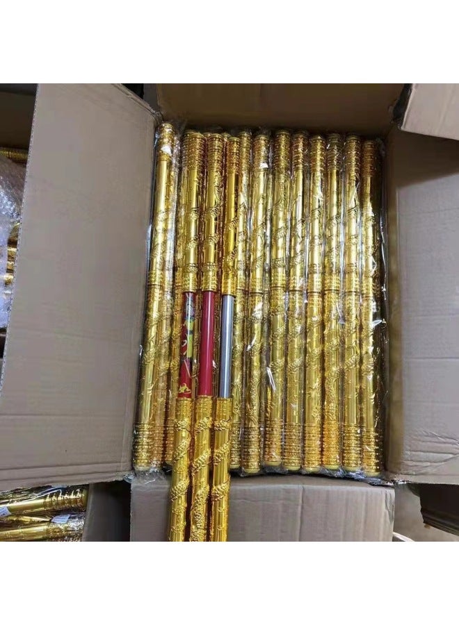 Manufacturer Automatic Retractable Gold Hoop Stainless Steel Sun Wukong Luminous Gold Hoop Temple Scenic Spot Hot Sale-Color:Automatic Button Telescopic Stainless Steel Pole  - Image 5