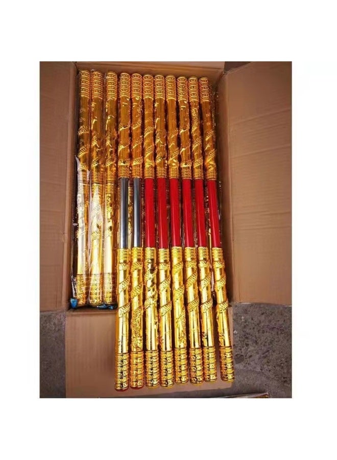 Manufacturer Automatic Retractable Gold Hoop Stainless Steel Sun Wukong Luminous Gold Hoop Temple Scenic Spot Hot Sale-Color:Automatic Button Telescopic Stainless Steel Pole  - Image 3
