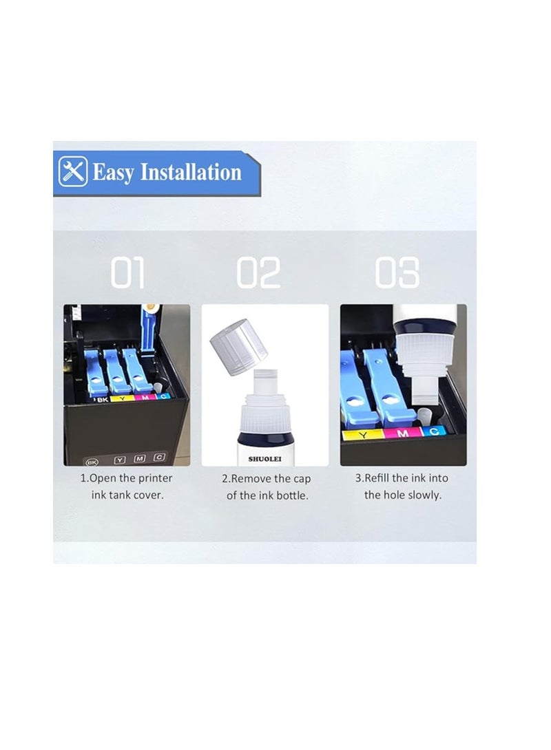Terabyte GT53XL 135ml GT52 70ml for HP Printer DeskJet Smart GT Tank (All-Pack of 4)  - Image 3