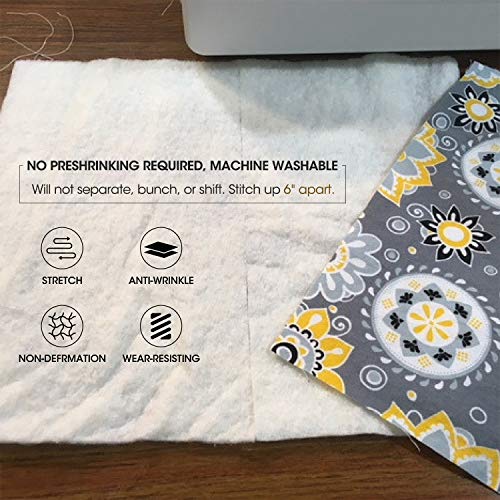 Zipcase 90 Inches X 108 Inches Queen Size Warm Soft Natural Cotton Batting for Quilts Quilting & Craft - Image 5