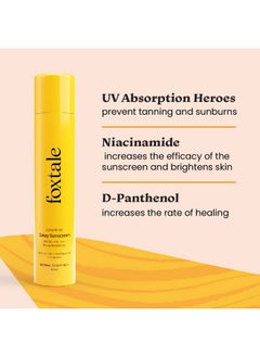 foxtale Niacinamide Dewy Sunscreen Spf 70 Pa++++ ; No White Cast ; Non Greasy ; Antitan Formula ; For Spot Depigmentation ; Men & Women ; 50 Ml  - Image 5
