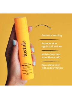 foxtale Niacinamide Dewy Sunscreen Spf 70 Pa++++ ; No White Cast ; Non Greasy ; Antitan Formula ; For Spot Depigmentation ; Men & Women ; 50 Ml  - Image 4