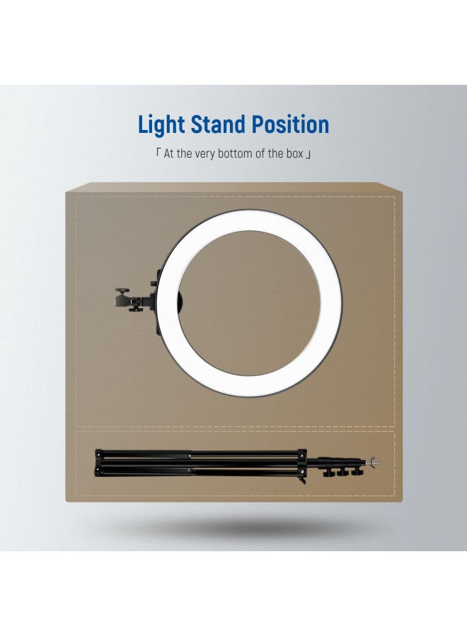 Neewer NEEWER 55W 18"/45cm Ring Light Kit [New Version], 5600K 0-100% Dimming LED Selfie Light with Light Stand and Phone Holder for Makeup Lash Tattoo Barber Vlog Studio Video Photography Lighting, RL-18 - Image 1