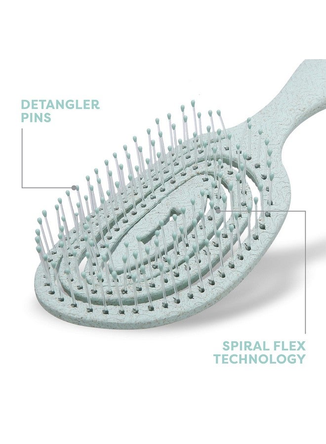 بيوسيلك فرشاة فك تشابك شعر الكلاب الصديقة للبيئة من بيوسيلك للحيوانات الأليفة، لون أخضر نعناعي | سهلة الإمساك، بمقبض مريح، مناسبة لشعر الكلاب الجاف أو المبلل، لون أزرق فاتح (FF12806)، رمادي/أسود - Image 4