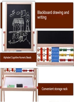 KEVIN 2-In-1 Drawing Board Blackboard And Magnetic Drawing Board Game Adjustable Wooden Creative Compact Size Light Weight Drawing And Writing Board  - Image 5