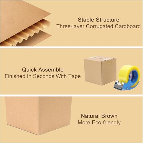 SECUREMENT® Corrugated Brown Boxes/Packing box/packaging box for online selling/ecommerce - 100 Boxes (4 x 4 x 4 inch) - Image 2
