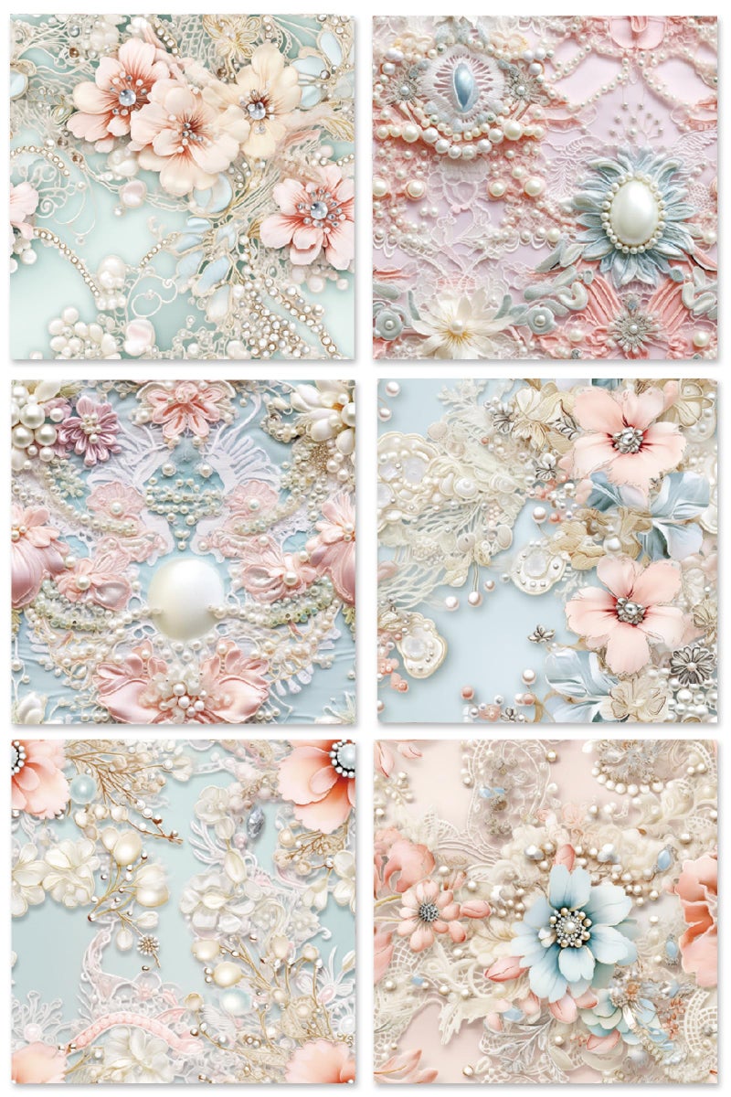 WLXTREE Scrapbook Paper 6x6, 24 Sheets Vintage Scrapbooking Floral Single-Side Card Stock Paper Pack for Art Album Junk Journal CardMaking Decorative Scrapbook Supplies - Image 4