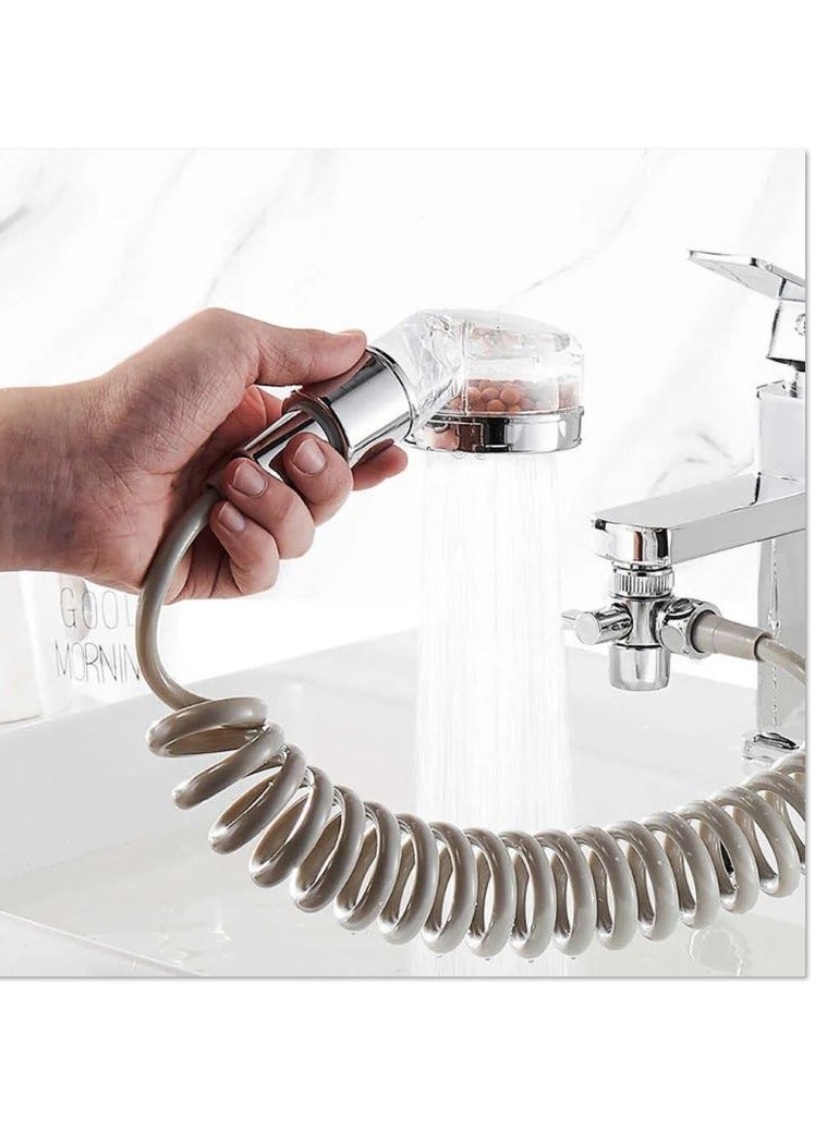 Ekdjkk Sink Sprayer Faucet Shower Head Set, Basin Handheld Shower Set With Recoil Hose For Bathroom Sink Hair Washing Utility Room Cleaning And Pet Shower  - Image 4