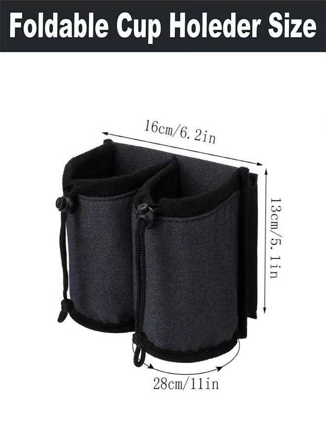 Luggage Cup Holder, Luggage Travel Cup Holder Luggage Drink Holder Gathering Two Coffee Mugs for Rolling Suitcase Small Travel Bag Cup Bag  - Image 2
