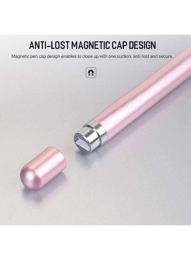 Lacoz 2-in-1 Active Stylus Pen for iOS and Android Touch Screens Rechargeable and Precise Copper Fine Tip Compatible with Mobiles Tablets and Laptops Pink - Image 3