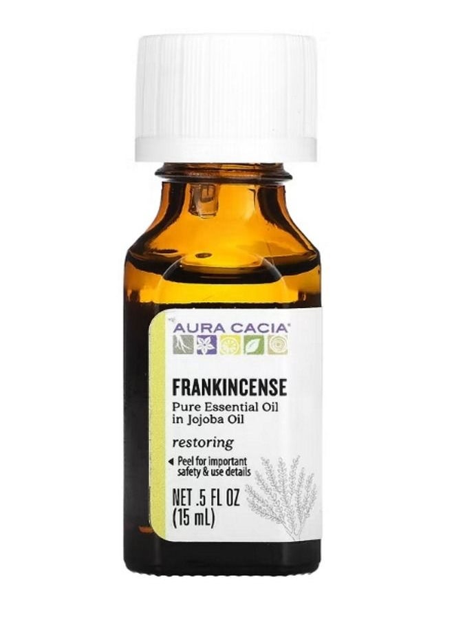 Aura Cacia Pure Essential Oil In Jojoba Oil Frankincense 0.5 fl oz 15 ml  - Image 1