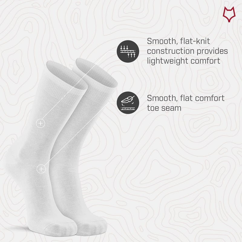 Fox River Men's Dry Therm-a-Wick Ultra-Lightweight Liner Crew Socks - White - Image 3