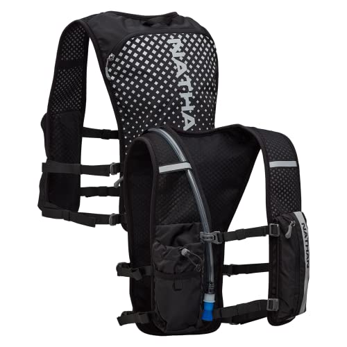 Nathan Hypernight QuickStart 2.0 4 Liter Hydration Pack w/ 1.5L Bladder, Reflective to Be Seen at Night, Front Water Bottle Pockets, Moisture Wicking, Unisex - Image 1