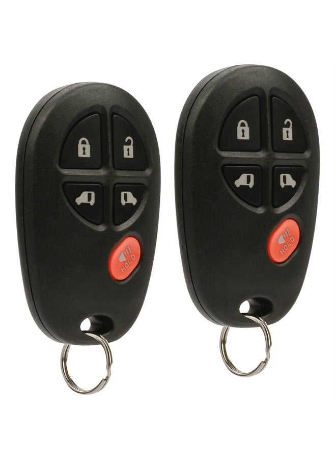 USARemote Key Fob Keyless Entry Remote fits 2004-2016 Toyota Sienna (GQ43VT20T 5-Btn, Set of 2) - Image 1