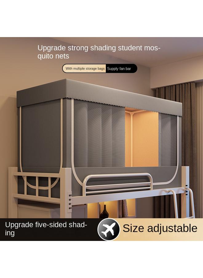 Bluejw Student Dormitory Bed Curtain Mosquito Net Integrated Dormitory Upper Bunk Upper And Lower Bunk Shading 2024 New Fully Enclosed Shading  - Image 2