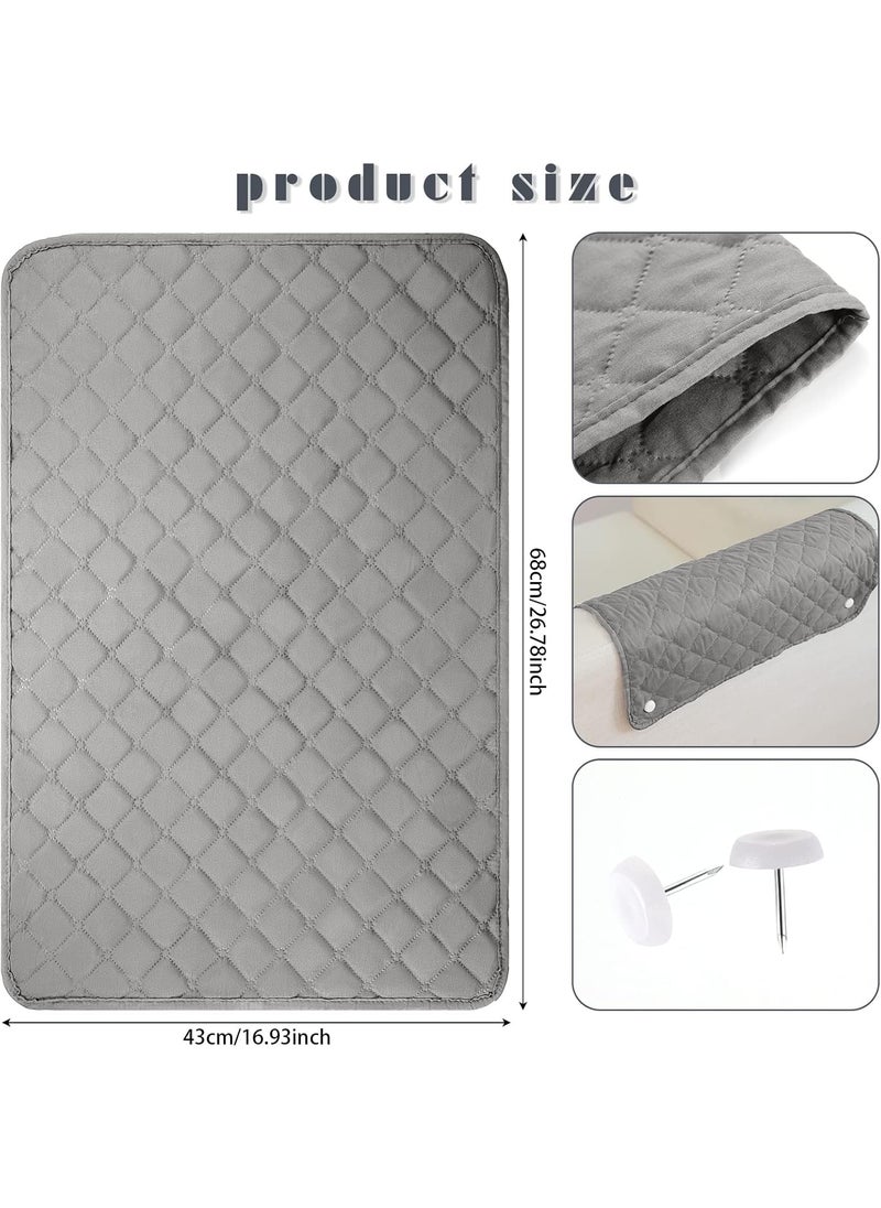 Moukeren Moukeren 3 Pieces Recliner Headrest Protector Headrest Cover for Recliner Chair Sofa Covers Couch Chair Head Protector for Sofa Furniture ProtectorsLight Gray  - Image 2