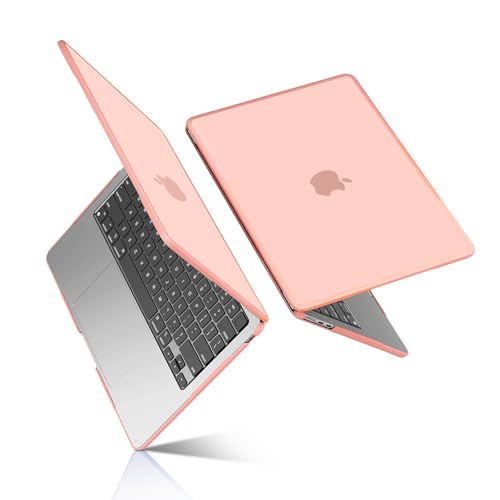 BlueSwan Hard Shell Case Compatible for Macbook Air 13.6 inch 2022-2025,M4 M3 M2 A3240 A3113 A2681,Anti-rupture Shockproof TPU Frame+PC Matte Anti-fingerprint,M2 M3 M4 Air 13 Laptop Cover-Frosted Pink - Image 1