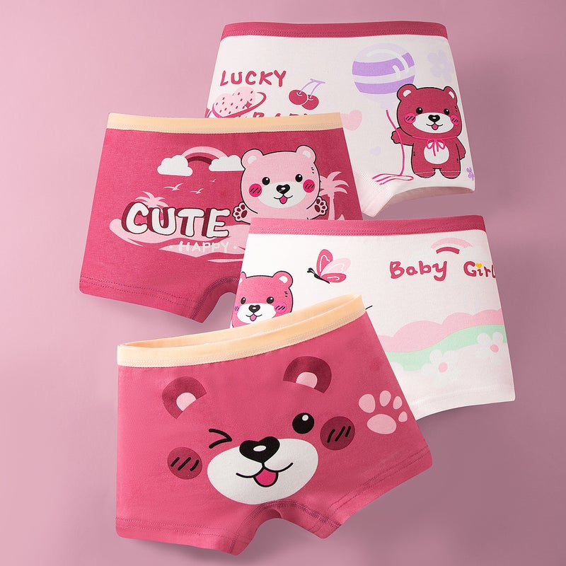 Summer Pure Cotton Girls Underwear 8022 cute bear