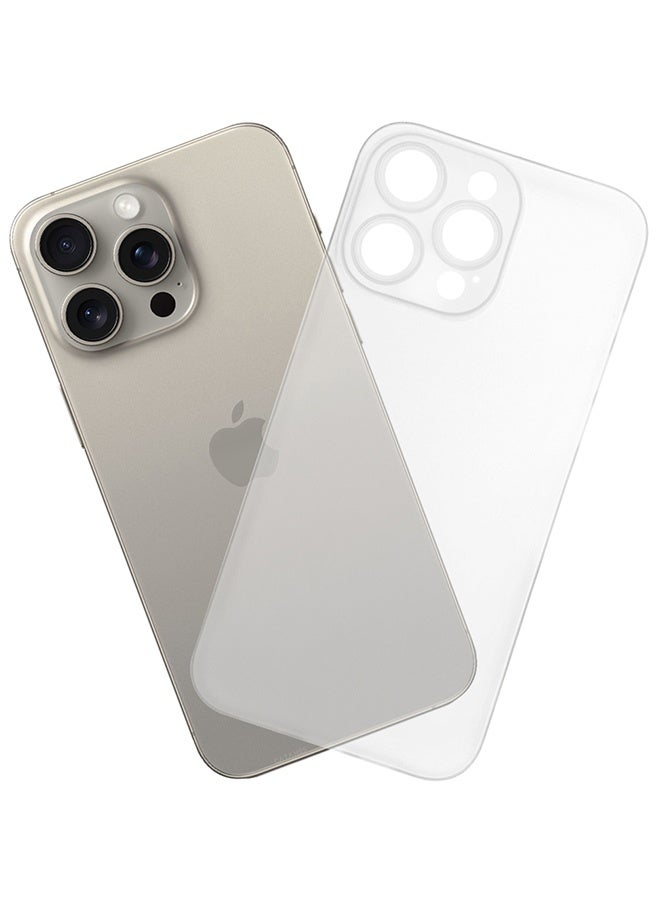 Ultra Thin Case for iPhone 15 Pro Max with 0.3mm Matte Case Cover Air Skin Series Feather-Light Frosted Protective Back Cover - Frosted Clear - Image 3