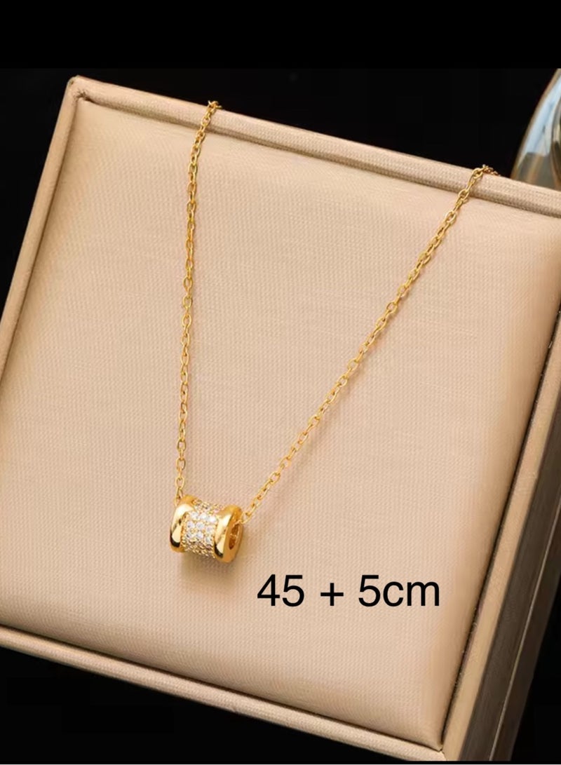 Casual collection Elegant Stainless Steel Gold Plated Necklace For Women - Image 4