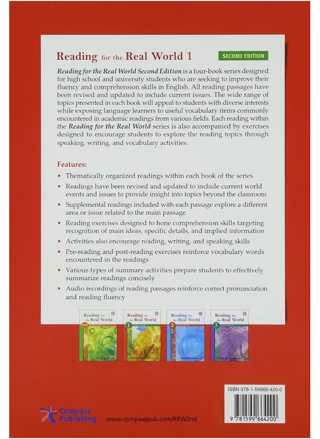 null - READING FOR THE REAL WORLD SECOND EDITION 1 STUDENTS BOOK WITH MP3 CD - Image 1
