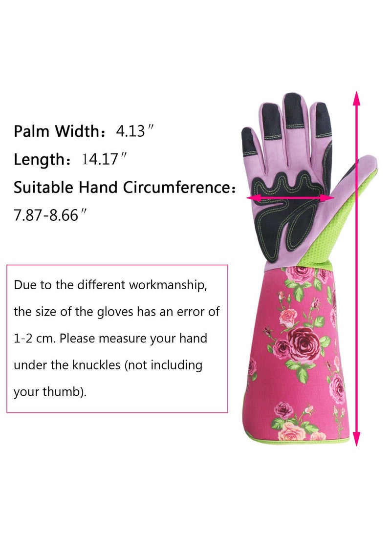 Barakah Gardening Gloves Long Sleeve Rose Pruning Thorn Proof Gardening Gloves Puncture Proof Gloves With Forearm Protection For Women And Men Medium Size Fits Most - Image 3