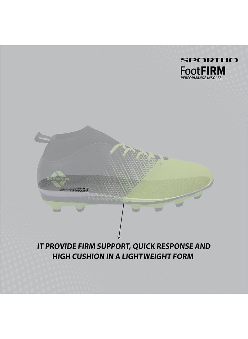 Nivia Ashtang Football Stud for Kids | 11 UK/ 12 US / 45 EU | TPU Sole with PU Synthetic Leather | A Moulded Removable E.VA | Pre-Molded TPU Light Weight Insole | Ideal for Hard and Grassy Surfaces - Image 5