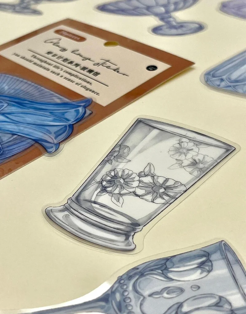 Kağıt Gemi Dükkan Paper Ship Shop Glass Materials Transparent Sticker - Scrapbook - Notebook - Bullet Journal - Decal - Decoration