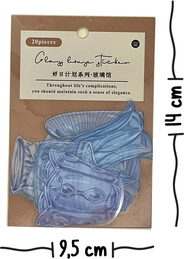 Kağıt Gemi Dükkan Paper Ship Shop Glass Materials Transparent Sticker - Scrapbook - Notebook - Bullet Journal - Decal - Decoration
