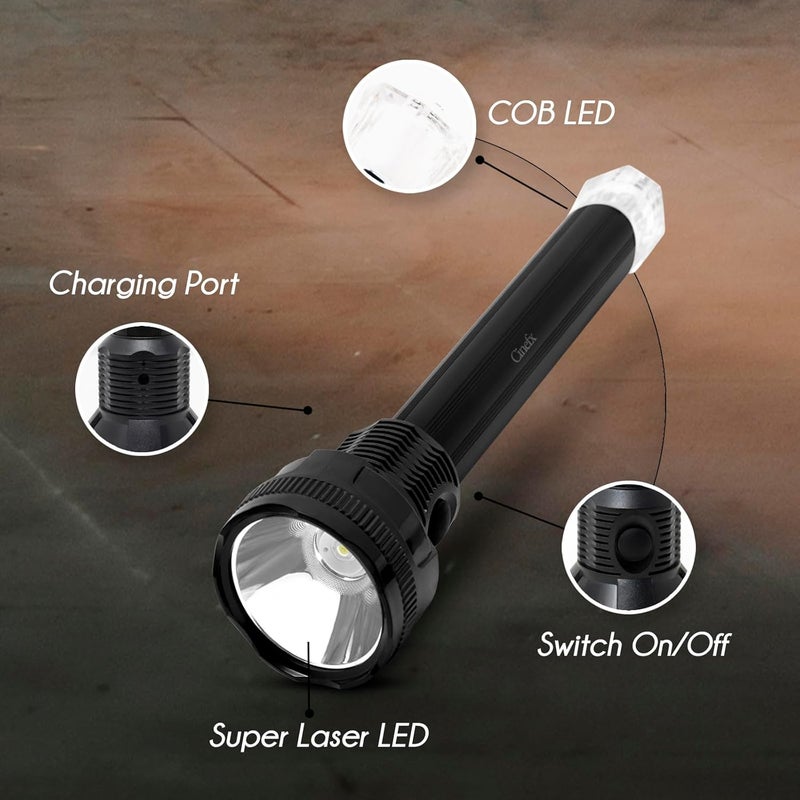CINEFX CINEFX Metal Body LED Search Torch Light LongRange Home Emergency Light  - Image 5