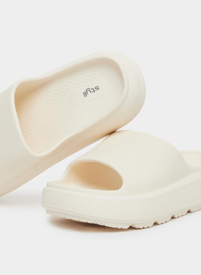 Styli Basic Open Toe Flatform Slides - Image 3