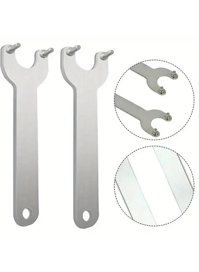 Angle Grinder Spanner Wrench Key Tool 3PCS Silvery for Replacing Grinding Disc Shaft - Image 5