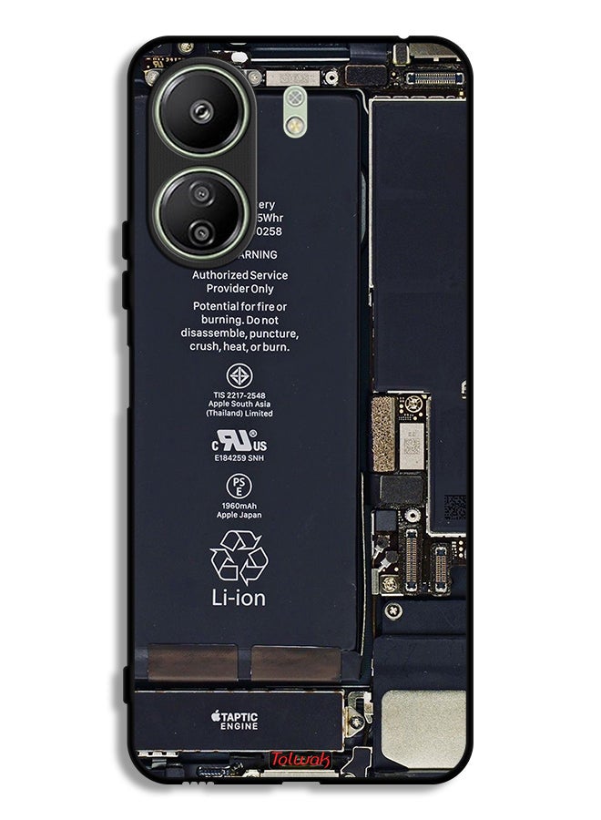 Tolwak Xiaomi Redmi 13C Protective Case Cover Phone Circuit Pattern - Image 1