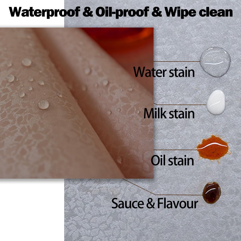 Jeloris Round Waterproof Vinyl Tablecloth, Stain Resistant Heavy Plastic Tablecloth, Wipeable Spillproof Oil-Proof Vinyl Table Cover for Kitchen, Dining, Parties, Wedding (48 inch, Coffee) - Image 3